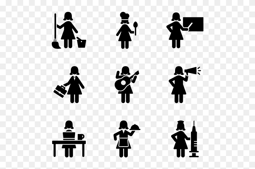 Slavery Clipart Migrant Worker - Women At Work Symbol - Png Download