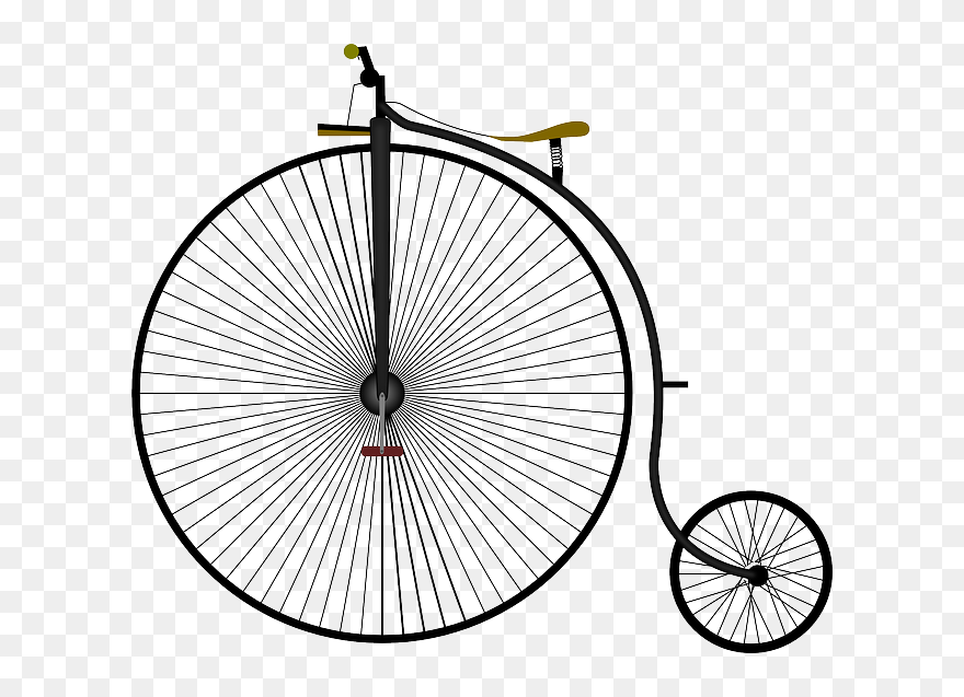 Penny-farthing, High Wheel, High Wheeler, Ordinary - Penny Farthing Png Clipart