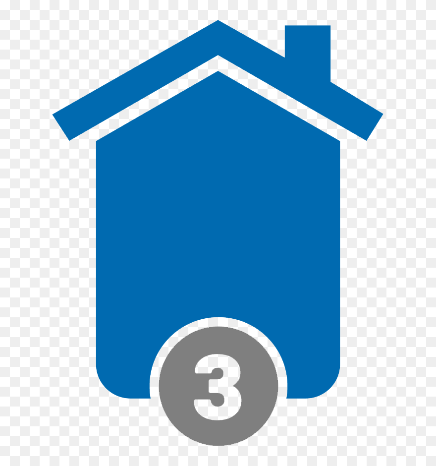 Blue House With Long-term Supplies Call To Action Clipart