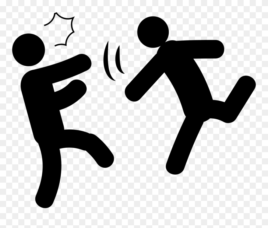 Transparent Hitting Clipart - Someone Hitting Someone - Png Download