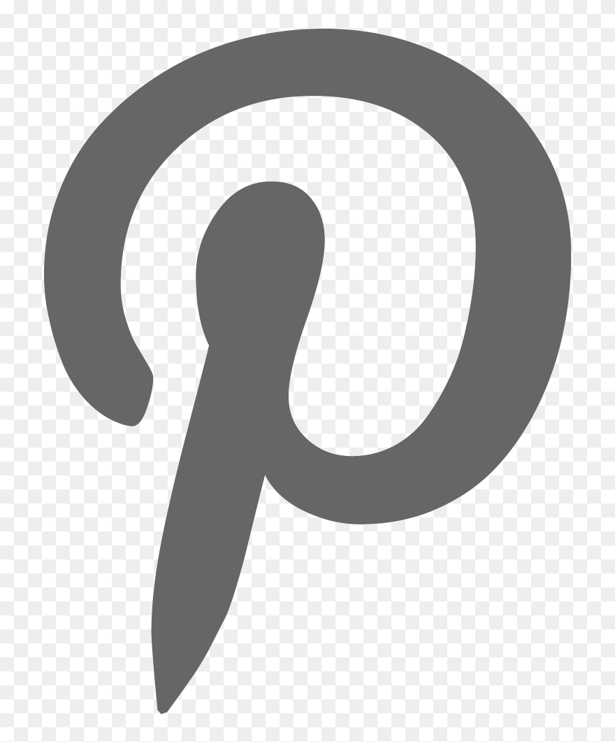 Black Pinterest Icon Png Clipart , Png Download - Transparent White Pinterest Logo