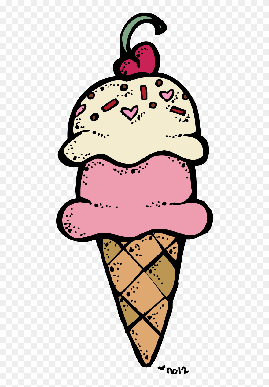 Ice Cream Clipart Black And White - Png Download