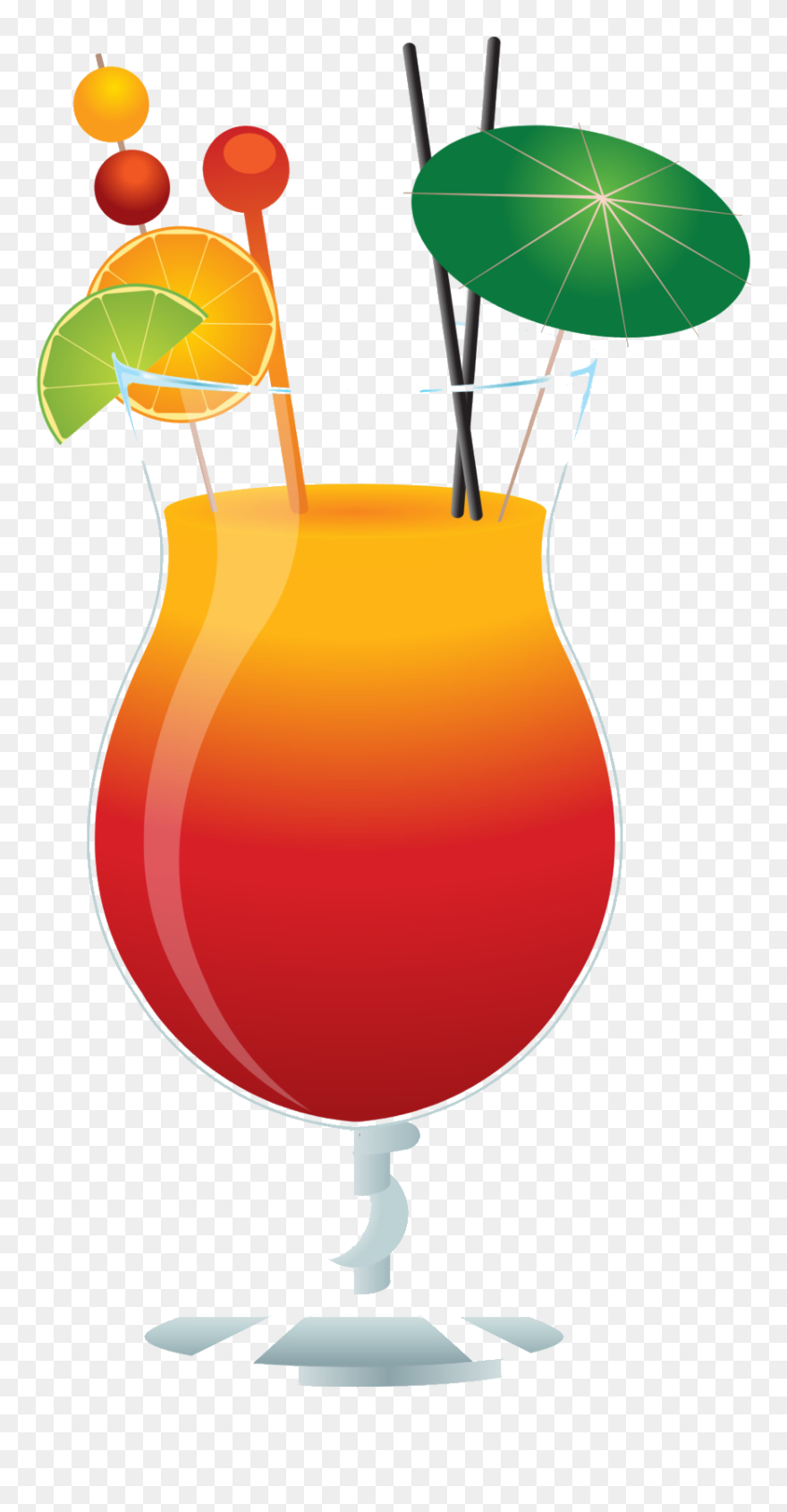 Alcohol Clipart Mixed Drink - Cocktail Glass Clip Art - Png Download