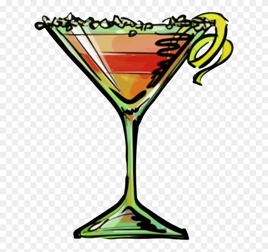 Champagne Glass - Icon Cocktail Clipart