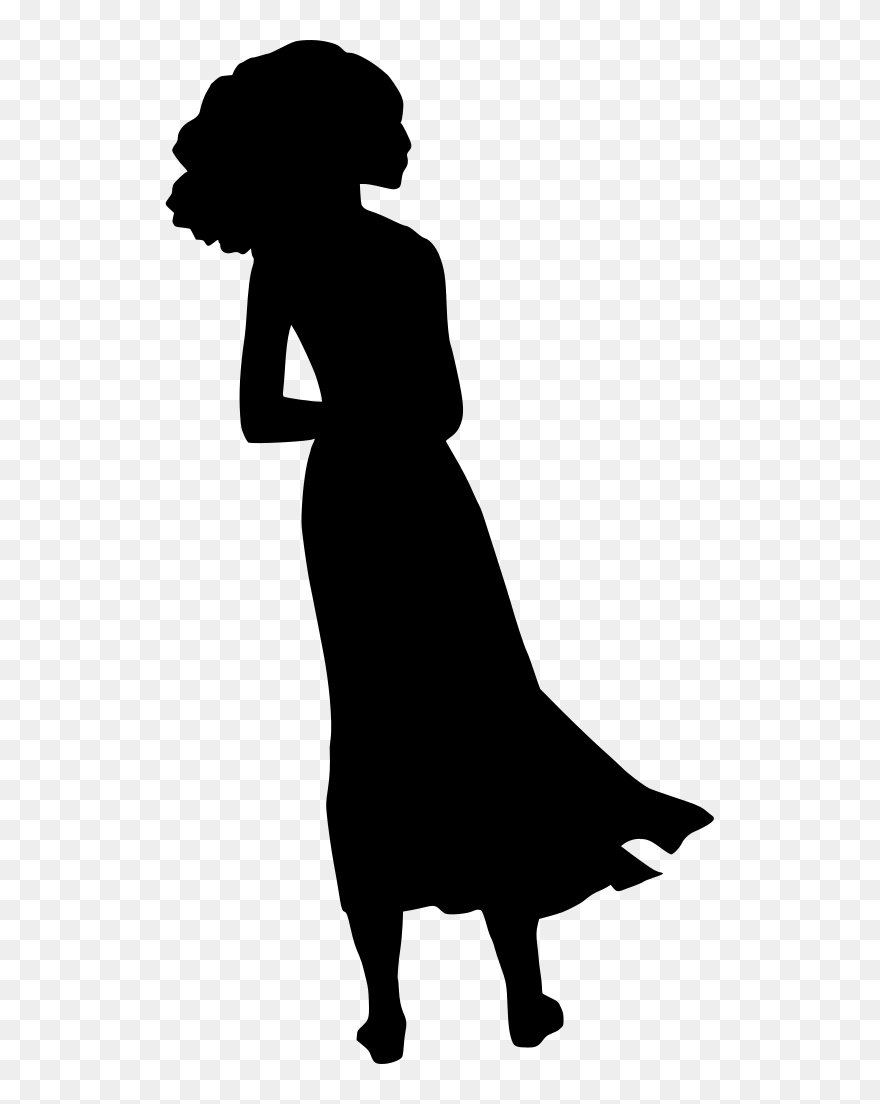 Mulher De Costas Desenho Clipart