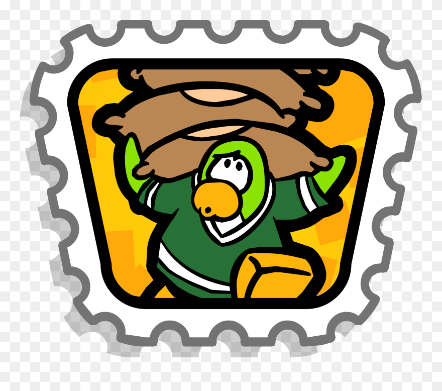 Games Clipart Bean Bag Race, Games Bean Bag Race Transparent - Club Penguin Stamp - Png Download