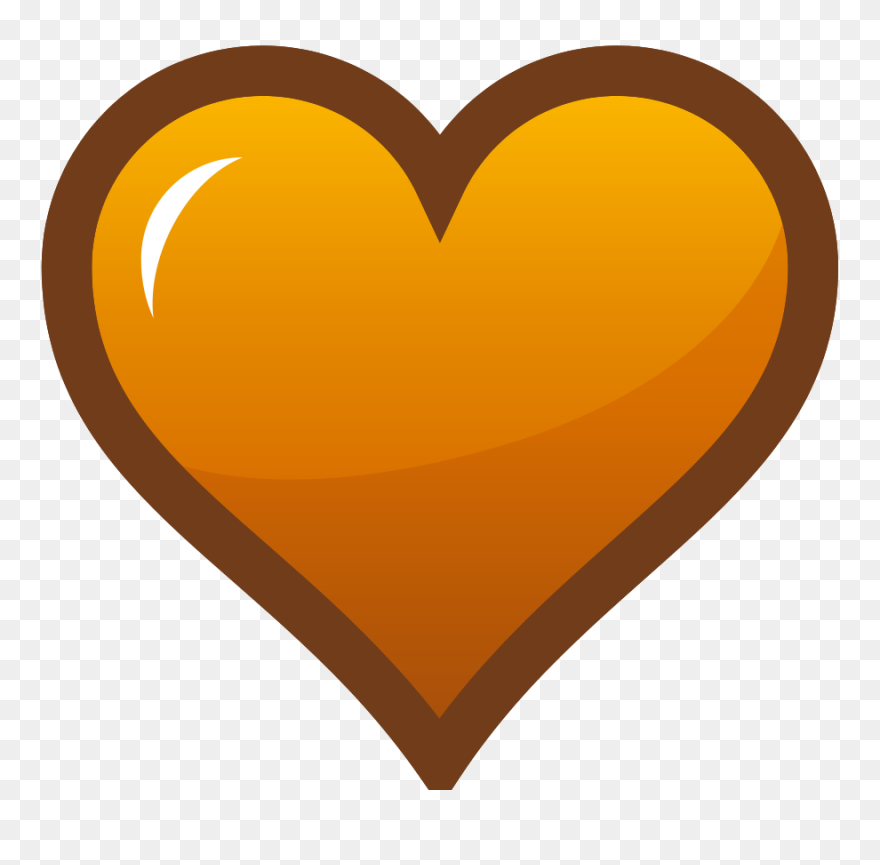 Favorite, Heart, Selected, Love, Orange - Heart Clipart Orange - Png Download
