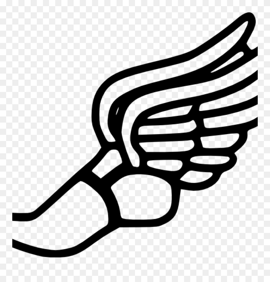 Dinosaur Clipart Teacher - Track And Field Winged Foot - Png Download