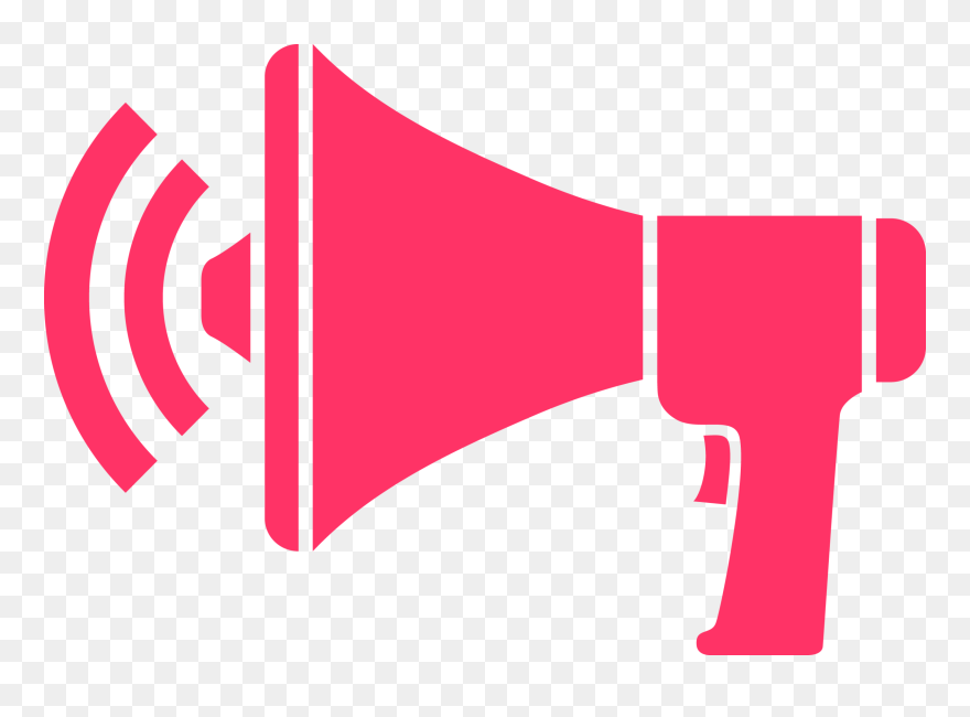 Client Testimonials Blue Peach Megaphone Pink Png- - Pink Megaphone Clipart Transparent