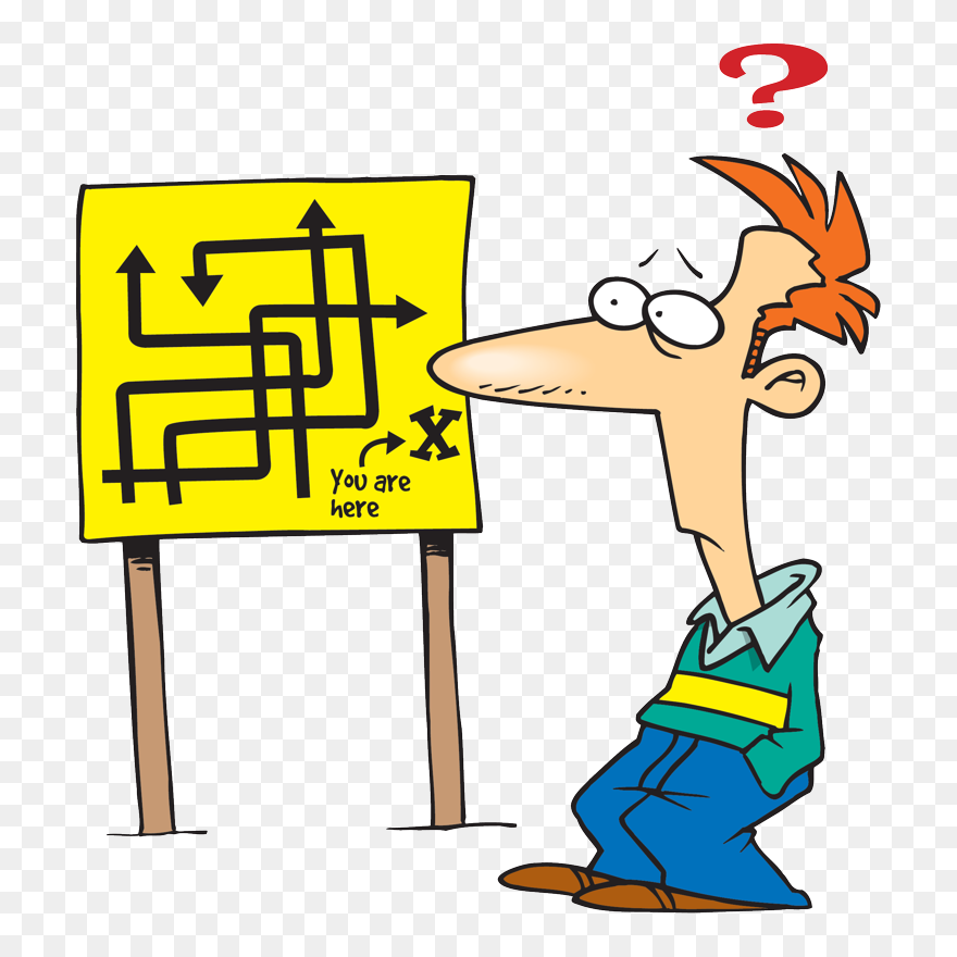 Direction - Confused Man Clipart