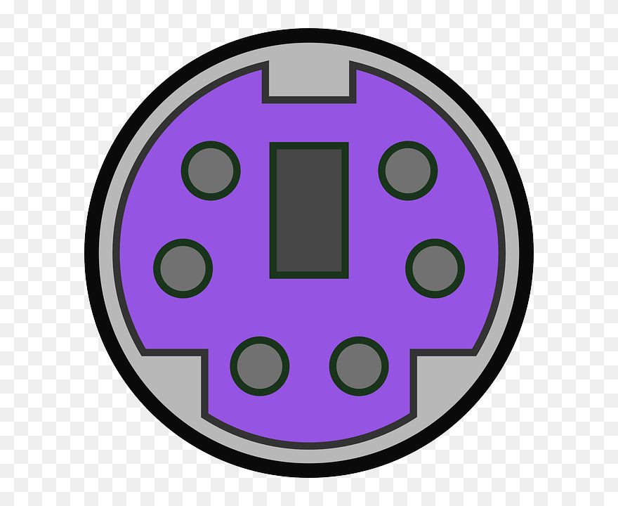 Ps 2 Connector, Connector, Keyboard, Pc - Ps 2 Port Png Clipart