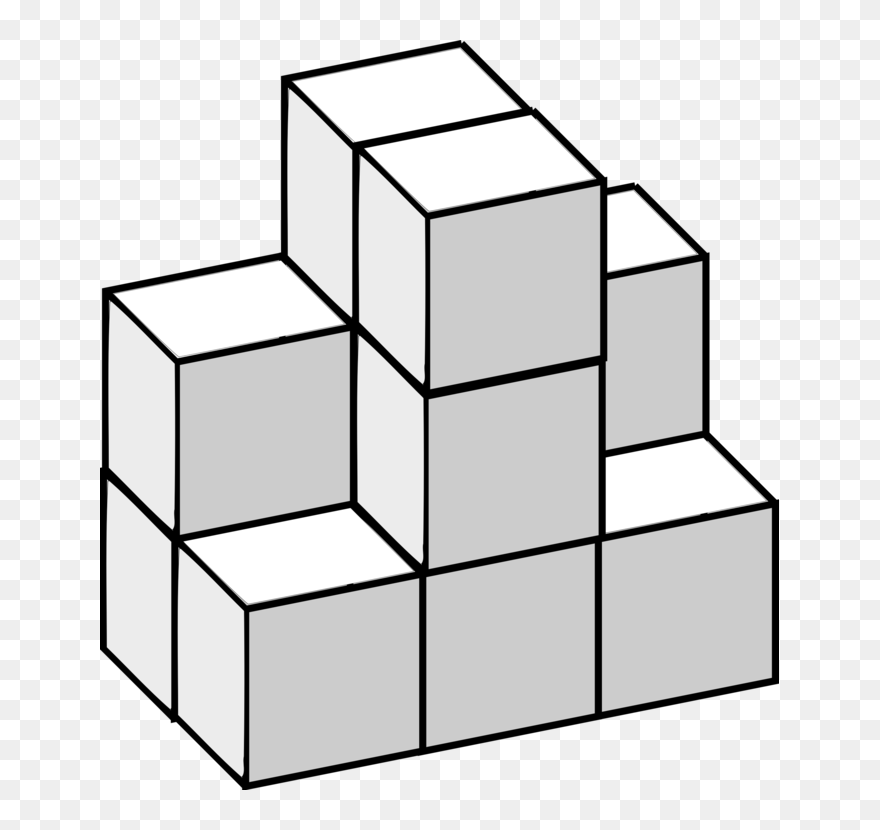 Clipart Cube Black And White - Png Download