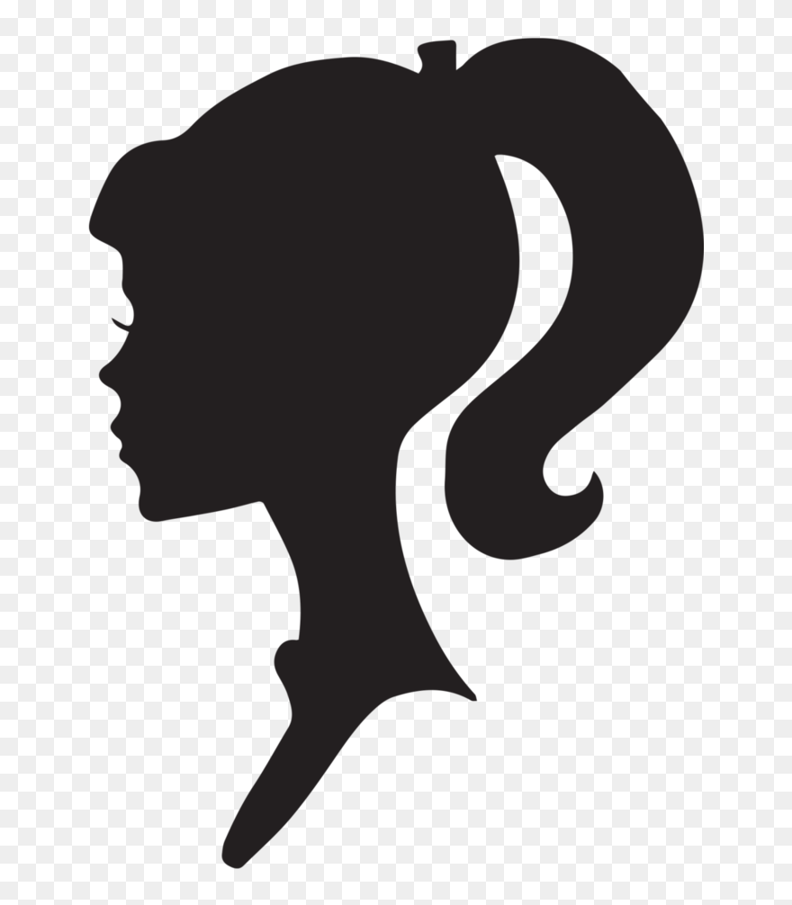 Female Hair Silhouette Clipart - Silhouette Girl Png Clipart Transparent Png