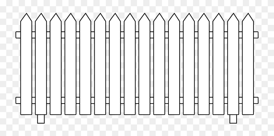 Free Clipart - White Picket Fence Graphic - Png Download