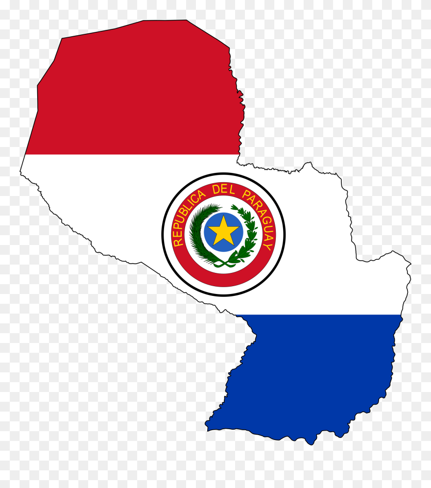 Transparent Right To Petition Clipart - Paraguay Flag Map - Png Download