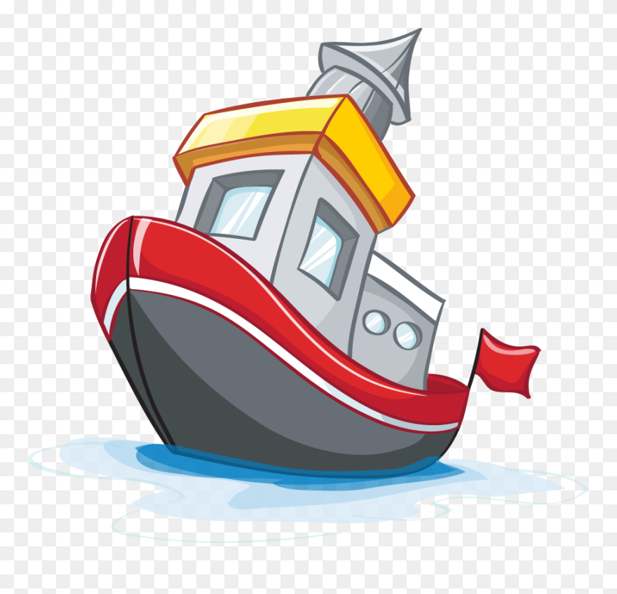 Sea Clipart Vector - Yacht Cartoon Png Transparent Png