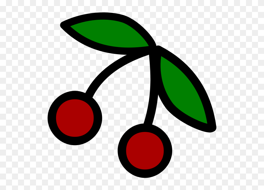 Cherries Fruit Icon Vector Drawing - Cartoon Cherry Png Clipart