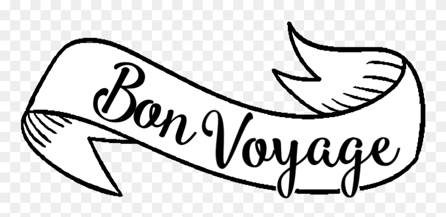 Transparent Bon Voyage Clip Art - Line Art - Png Download
