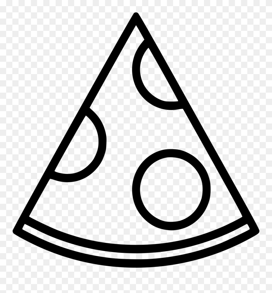 Pizza Slice Comments - Pizza Slice Black And White Clipart