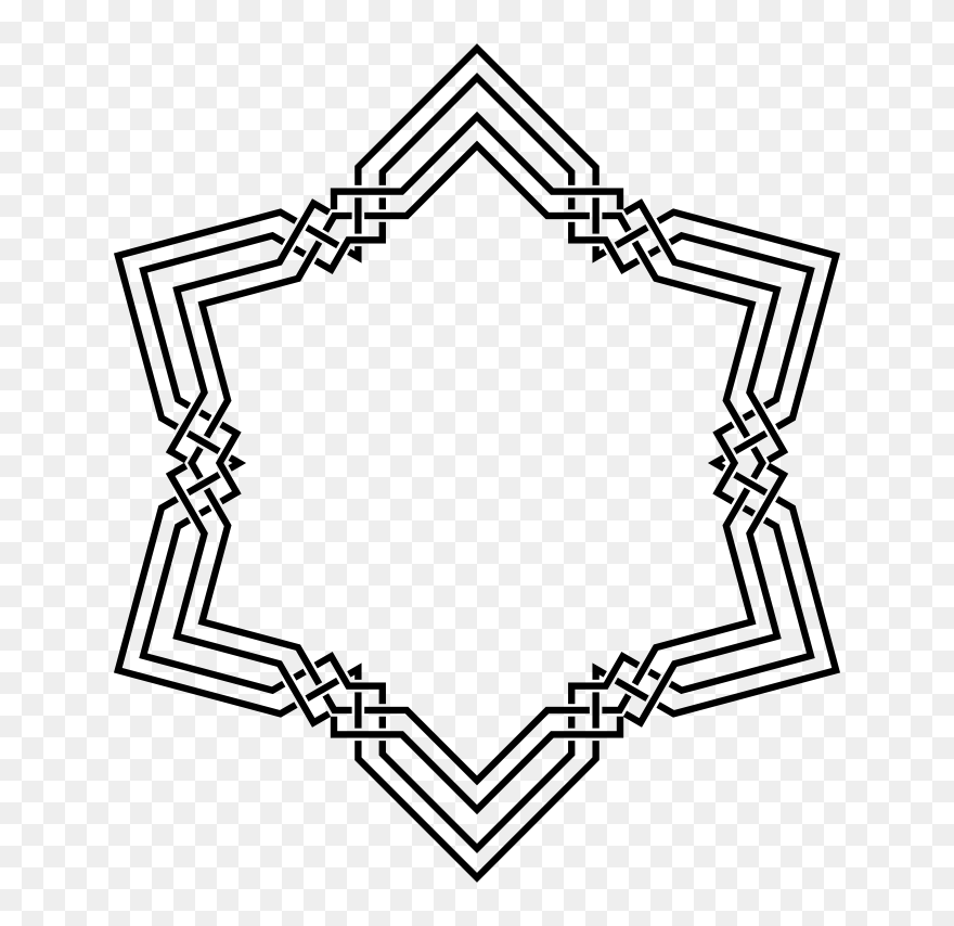 Egyptian Frame Expanded - Geometric Mandalas For Coloring Clipart