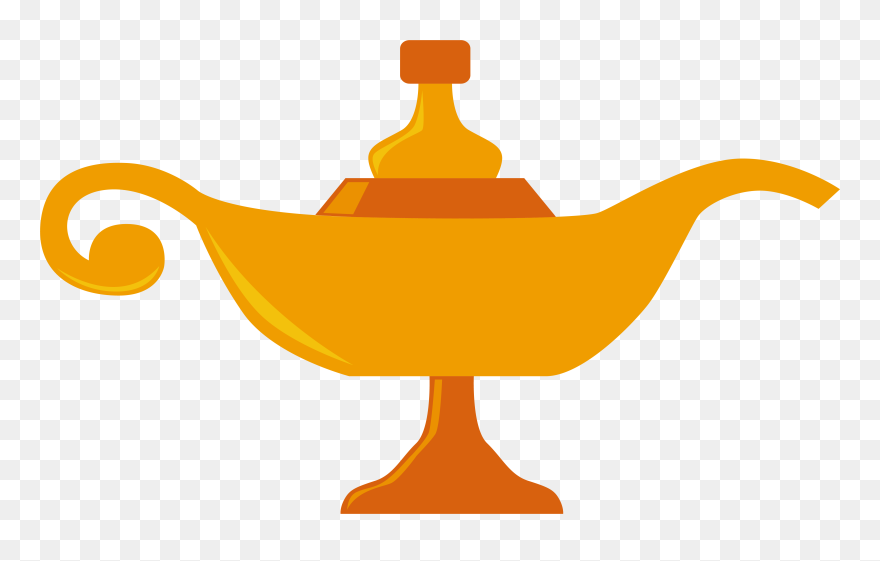 Aladdin Allah Clip Art - Gold Aladdin Lamp Clipart - Png Download