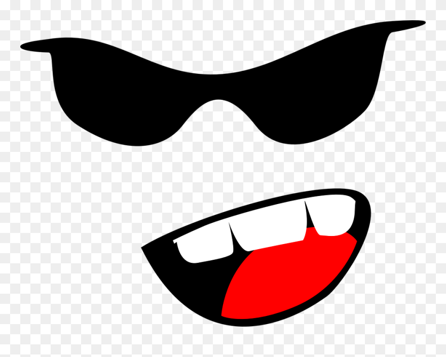 Vector Graphic Sunglasses Face Emotion Smiley - Gangsta Clip Art - Png Download