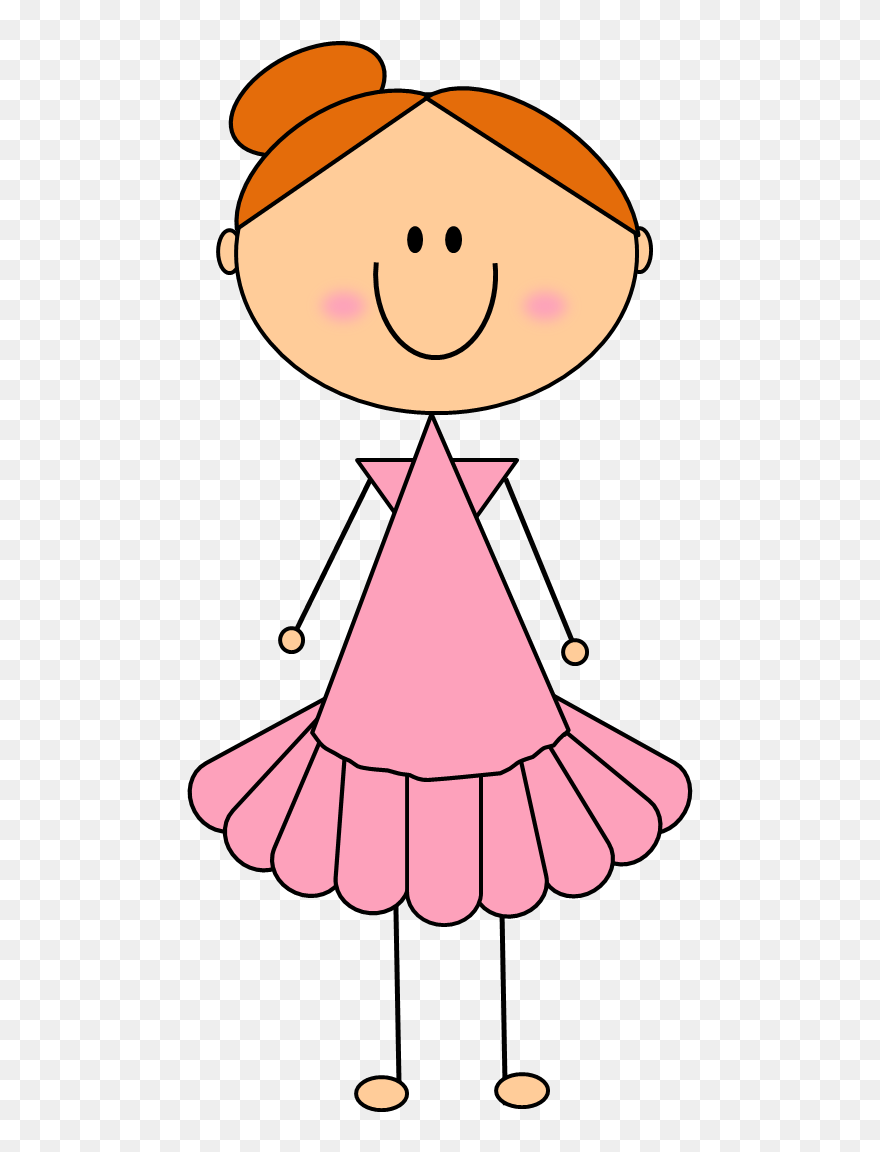 Stick Figure Girl Clipart - Png Download