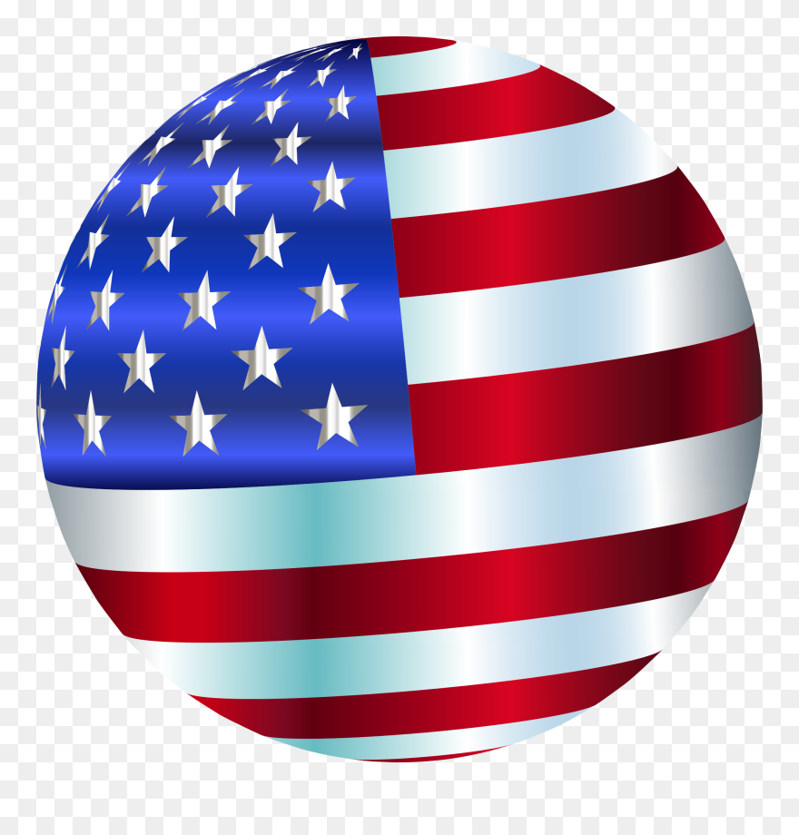 Clip Art Us Flag Picture Library Library Clipart - Circular American Flag Transparent Background - Png Download