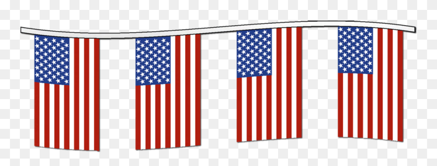 Pennon United Of Sales States Flag American Clipart - String American Flag Png Transparent Png