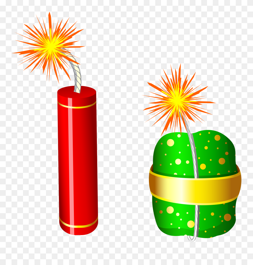 Quaka Clipart Christmas - Clipart Diwali Crackers Png Transparent Png