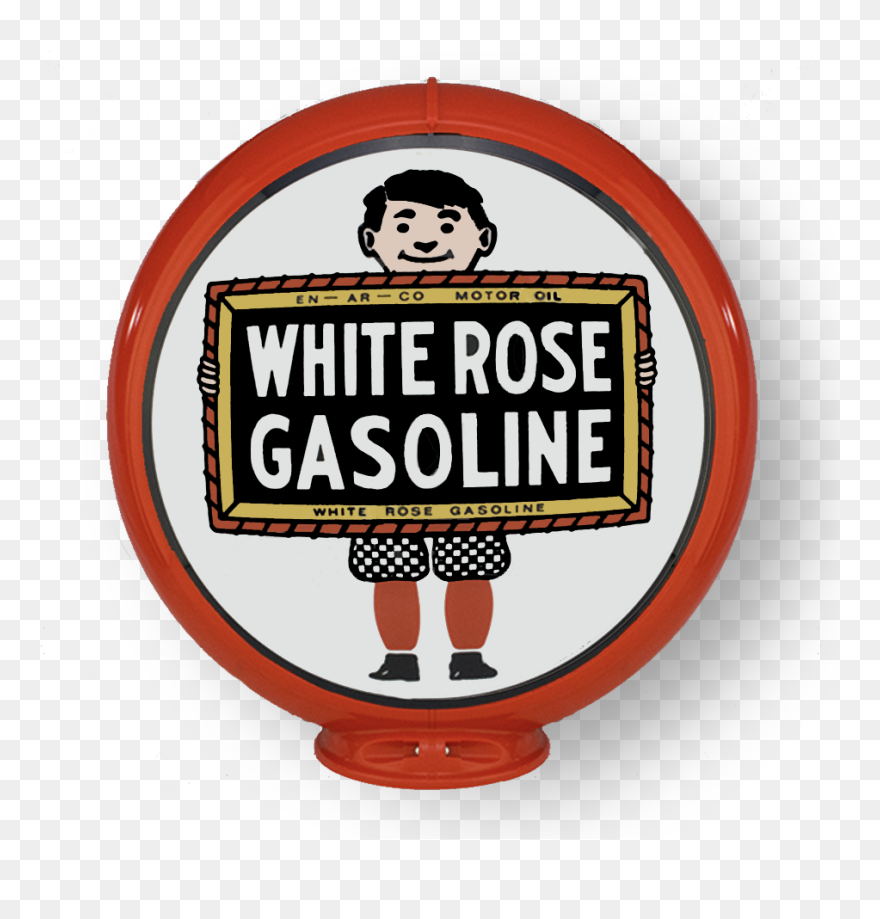 Transparent Gas Pump Clip Art Png - White Rose Gasoline Sign