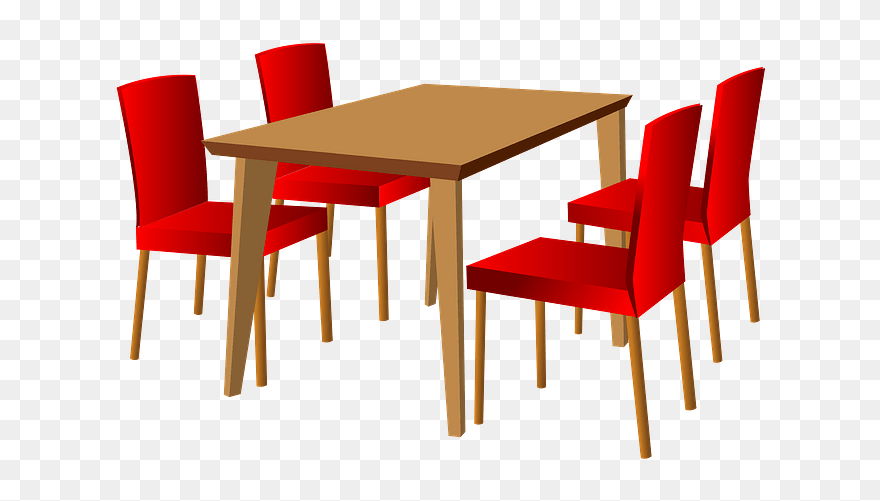 Dining Table Chairs Clipart - Chair - Png Download