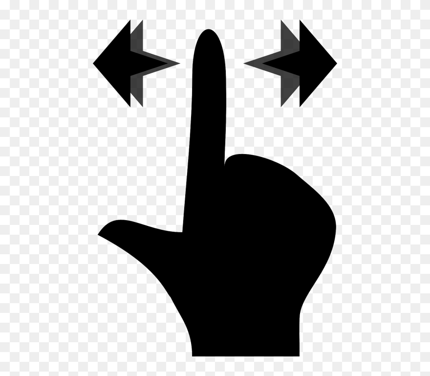 Hand Finger Action - Swipe Clipart - Png Download