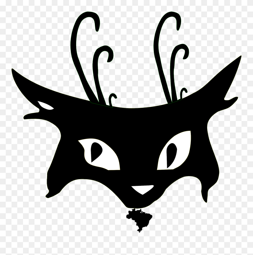 Whiskers Bengal Cat Black Cat Black And White Clip - Black Cat Tattoo - Png Download