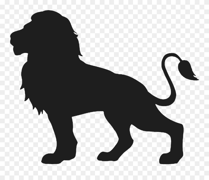 Feline Cut Out Silhouette Free Photo - Lion Silhouette Clipart