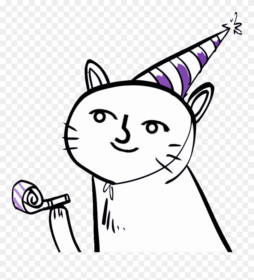 Party Cats Clipart , Png Download - New Years With My Cat Meme Transparent Png