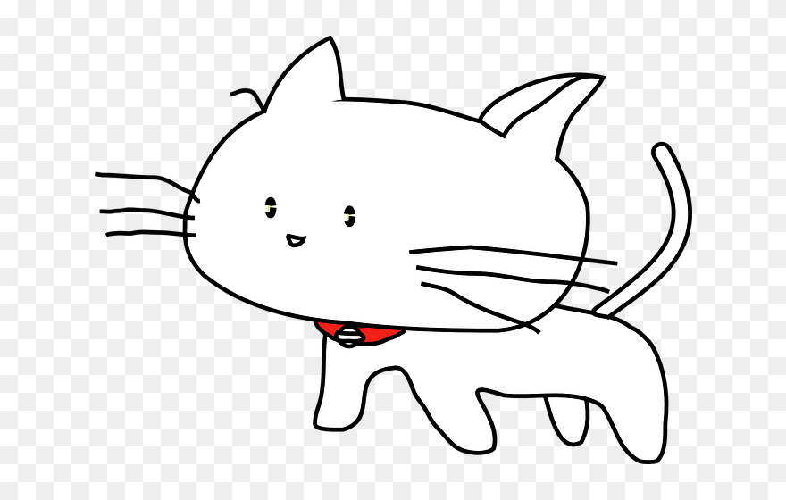 Vector Cat Clipart Black And White - Png Download