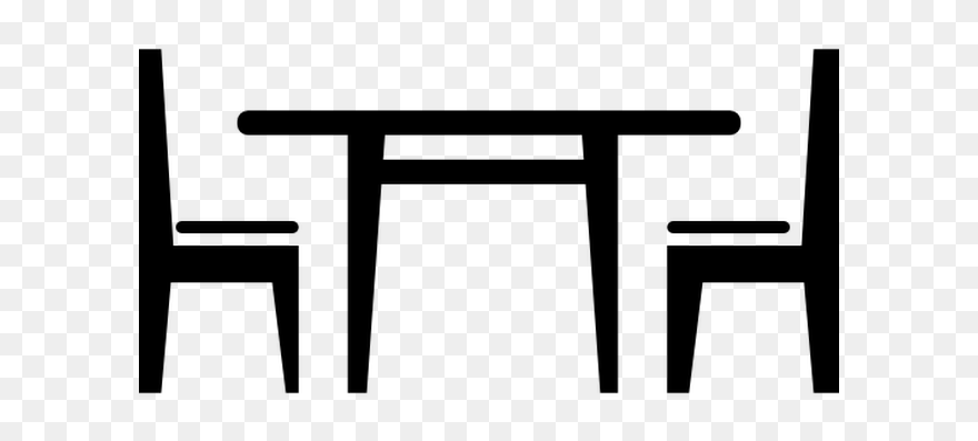 Table And Chairs Vector Line Clipart