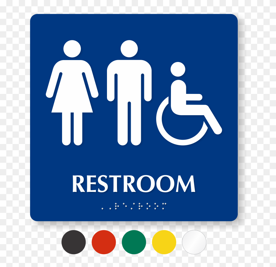 Man And Women Bathroom Sign Clipart Best - Kids Restroom Sign Board - Png Download