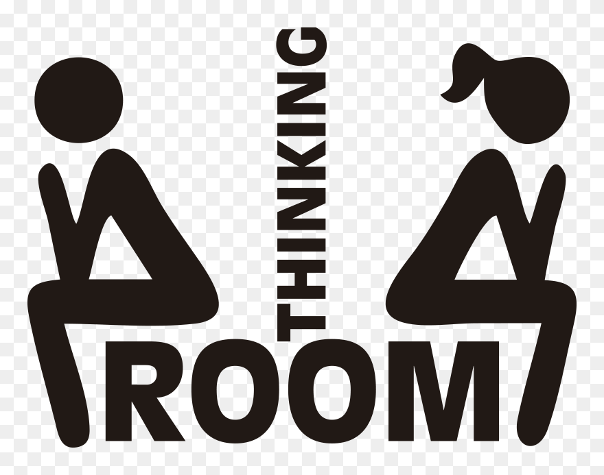 Bathroom Sticker Thinking Room Glass Door Decal - Frases Vinilo Para Baños Clipart