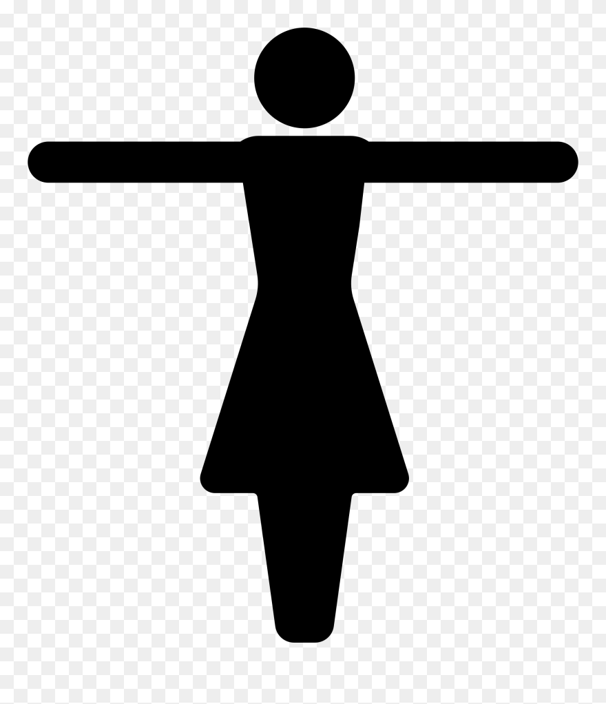 Man Clipart Bathroom - Person With Arms Out Clipart - Png Download
