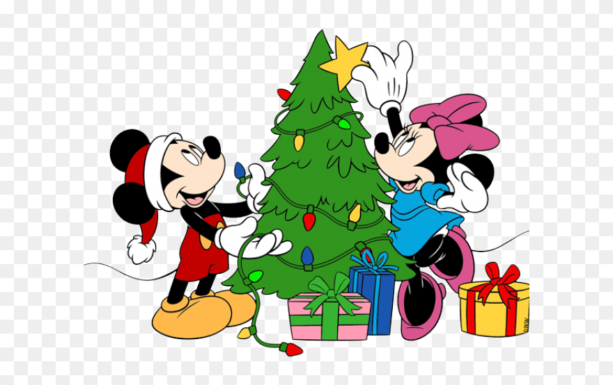 Mickey Minnie Mouse Christmas Clipart