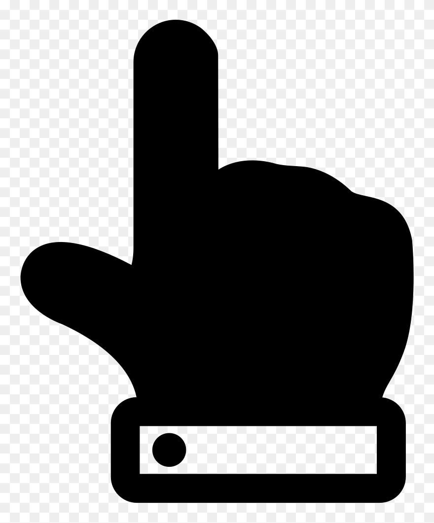 Click Finger Icon Png Black Clipart