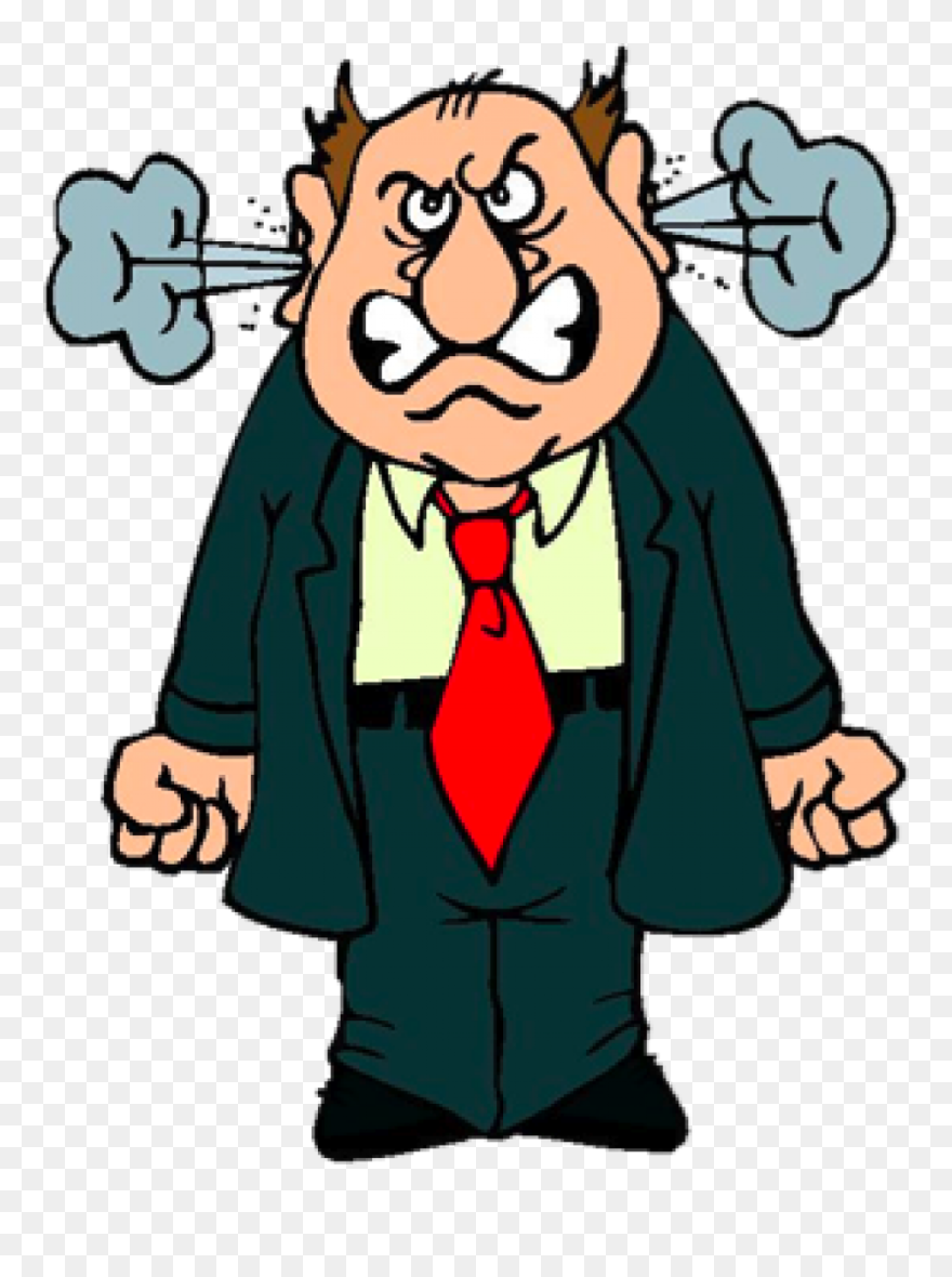 Clipart Angry Man - Png Download