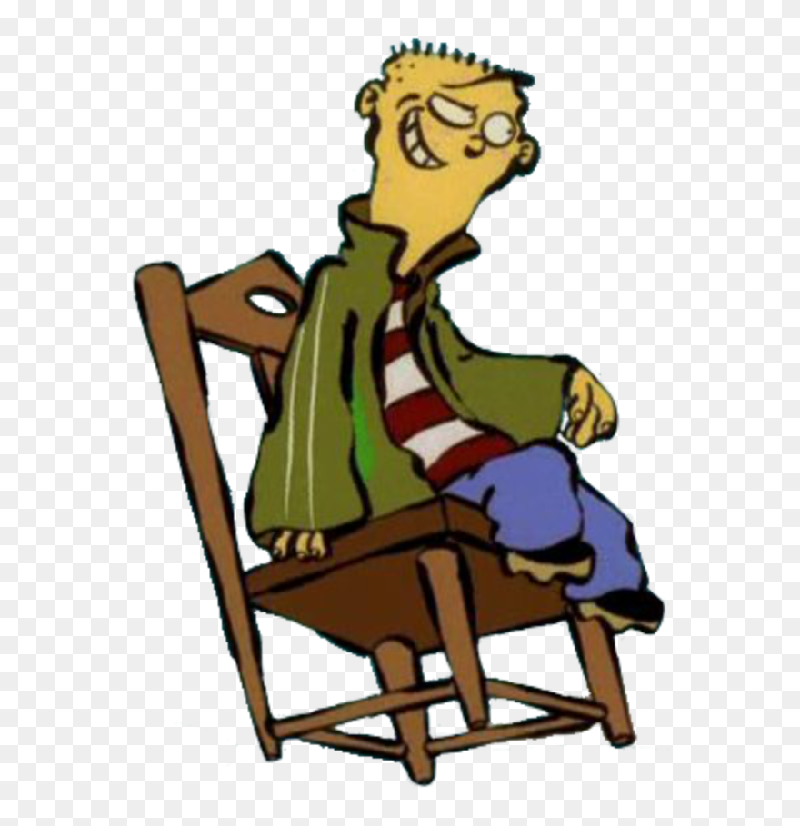 Clip Art Sitting Human Behavior Clip Art Male Cartoon - Ed Edd N Eddy Sitting - Png Download
