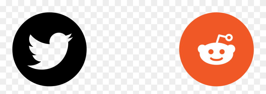 Twitter And Reddit Logos Clipart