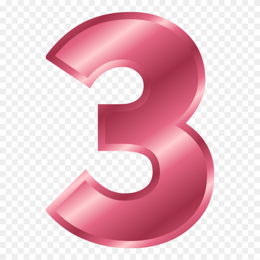 Number Posters With Word Tens Frames And Base Ten Blocks - Number 3 Pink Png Clipart