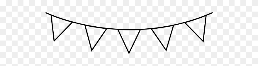 Bunting Rubber Stamp - Coffee Table Clipart