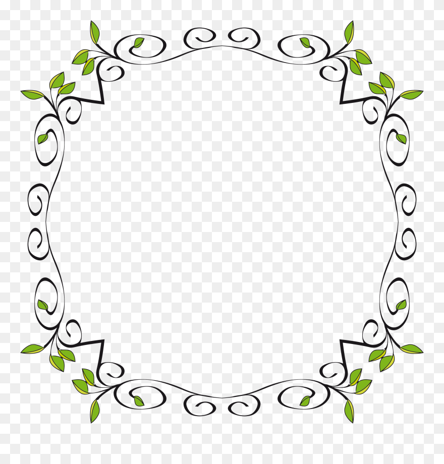 Clip Art, Png Download - Floral Border Clipart Circle Transparent Png