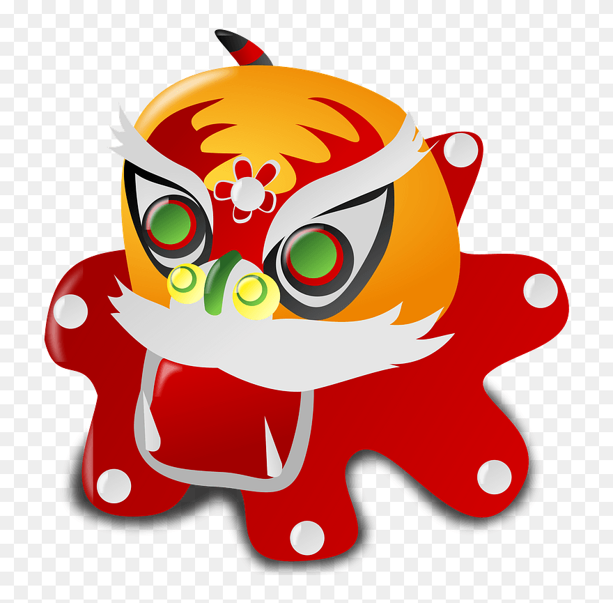 Chinese New Year Mask Vector Image - Chinese New Year Vocabulary For Kids Clipart